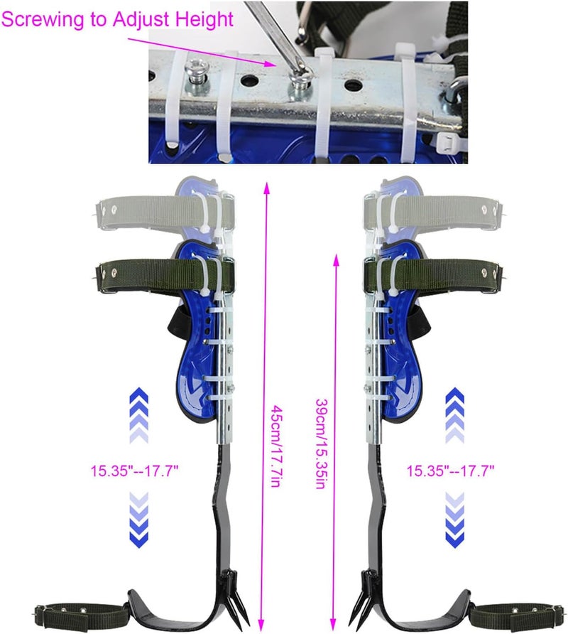 Rohseson Tree Climbing Spikes, Tree Climbing Gear with Non-Slip Pedal, Adjustable Tree Climbing Tool Set - Image 4